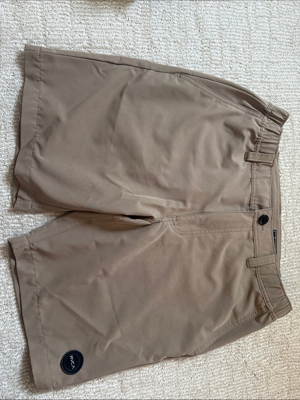 RVCA Men’s Khaki Hybrid Shorts Size 30